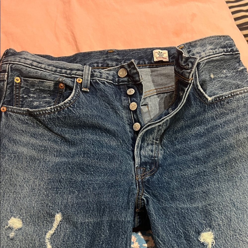 Levi's Blue Women's Skinny / boyfriend Jeans distressed